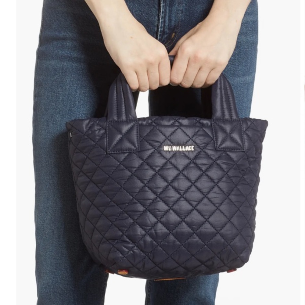MZ Wallace Mini Metro Deluxe Tote. Black. Quilted. - Picture 3 of 14